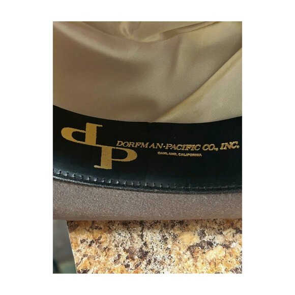 80's Dorfman Pacific co inc. men's Taupe Fedora Dynafelt wool size 7 1/8 - Picture 10 of 10